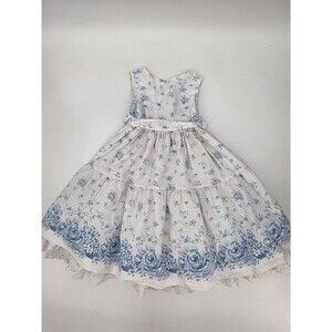 Daisy Kingdom Vintage Girls Style #70 Prairie Floral Full Skirt Dress Size 4